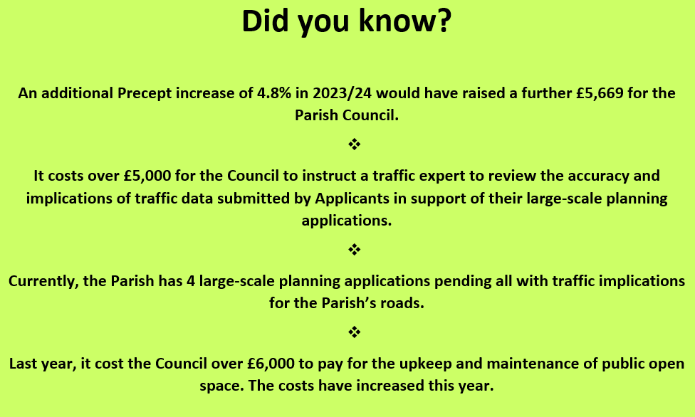 Written explanation of cost to review transport/traffic material submitted in support of large-scale planning applications in text box